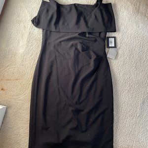 NWT Marina Off-the-Shoulder Ruched Sheath Dress